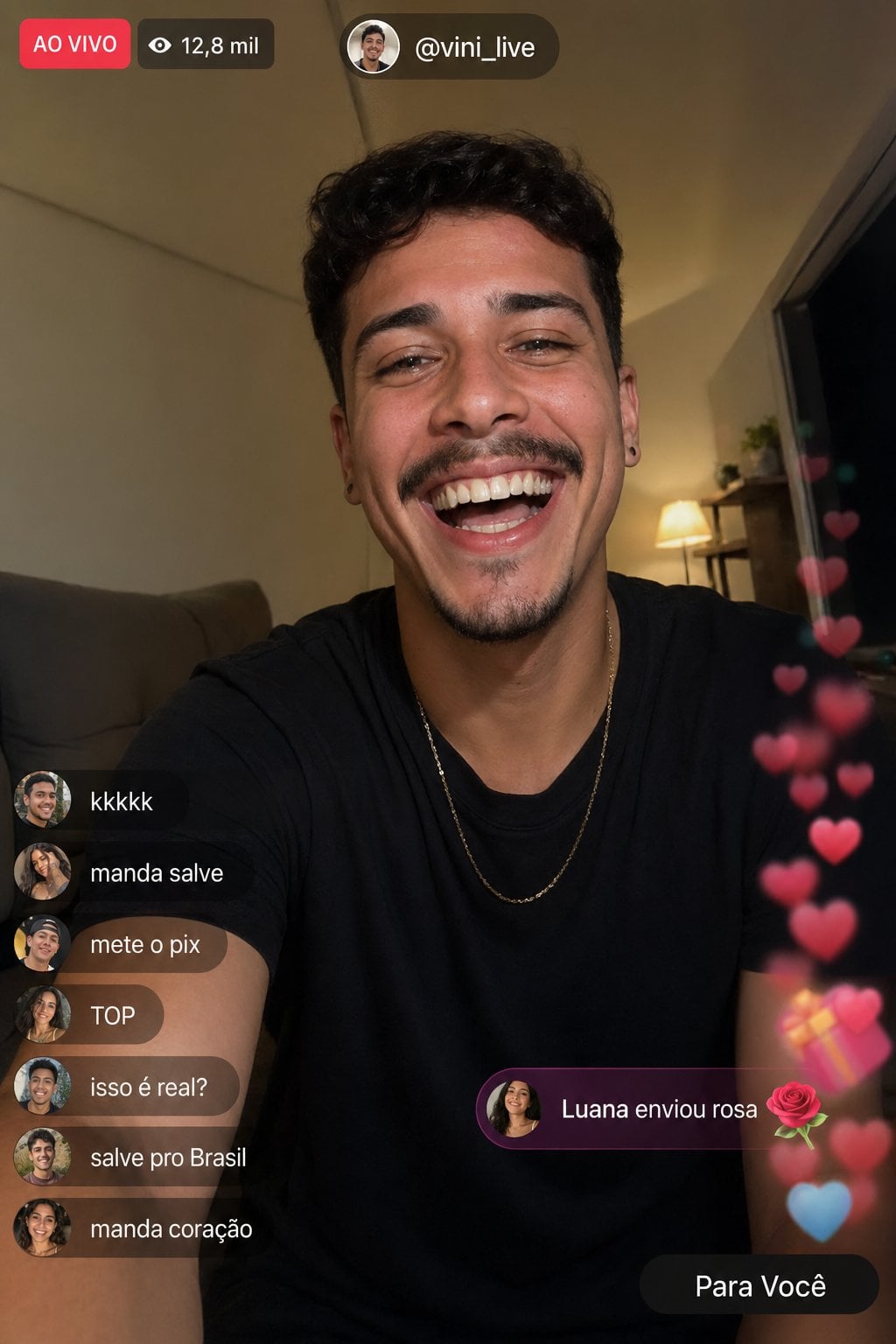 Mockup de Transmissão Ao Vivo do TikTok