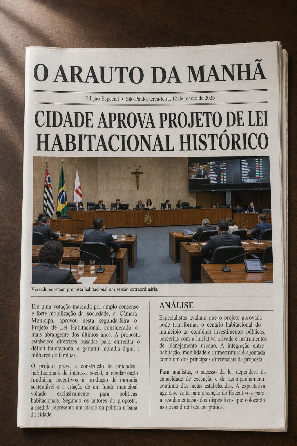 Capa de Jornal Broadsheet