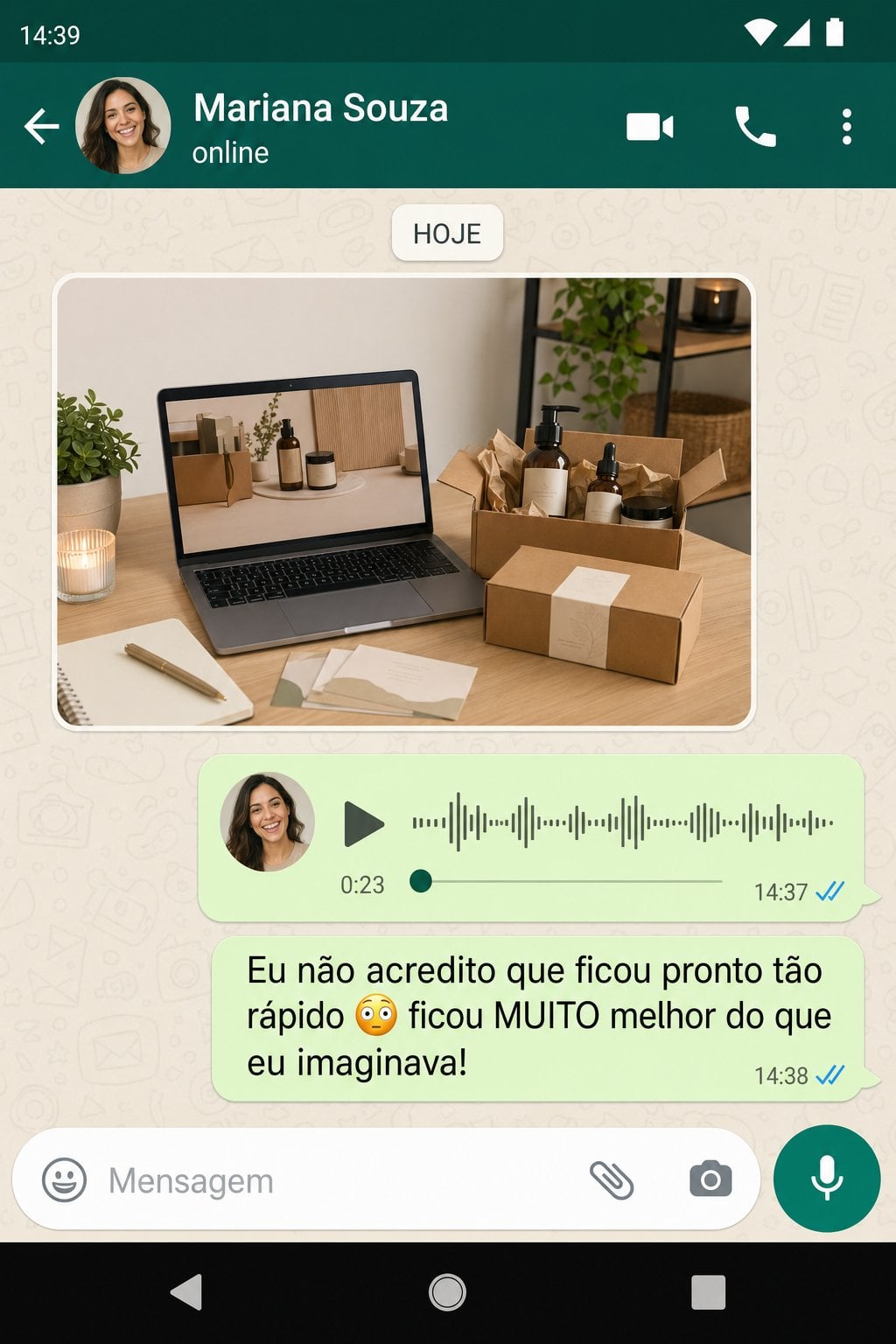Resultado real do pack